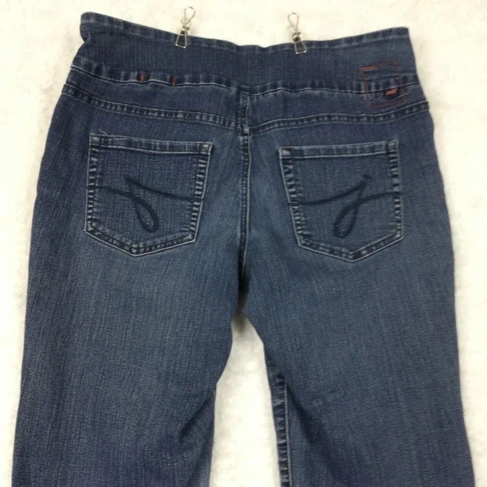 Jag Jeans Womens High Rise Straight Leg Blue Denim Medium Wash Pull On 14